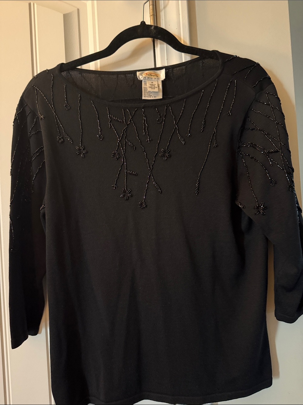 Talbot’s SIlK delicate beadwork Sweater Medium